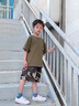 G.DUCKKIDS小黃鴨兒童迷彩服男童夏季套裝短袖褲子中小學生軍訓服夏令營衣服 軍綠 100 建議2~3歲【 90-100cm】cm 曬單實拍圖