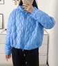 波司登（BOSIDENG）2025新款輕薄羽絨服女短款90絨連帽菱格保暖防風(fēng)外套B250135316 風(fēng)鈴淡藍(lán)5A05 S 160/84A 體重約110-125斤 曬單實拍圖
