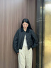 波司登（BOSIDENG）2025新款輕薄羽絨服女短款90絨翻領(lǐng)菱格巴恩風(fēng)保暖外套B250135332 歐珀黑|8F39 S 160/84A 曬單實拍圖