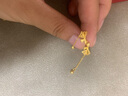 周六福輕婚嫁系列蝴蝶結(jié)黃金耳墜女生日禮物計價A0912513 一對 約1.96g 曬單實拍圖
