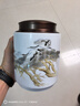LICHEN陶瓷茶葉罐景德鎮(zhèn)帶蓋密封儲(chǔ)物罐雙層防潮綠茶鐵觀音普洱罐子 仙鶴 曬單實(shí)拍圖