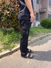 工裝褲男2025春秋新款加肥加大寬松休閑褲戶外時尚松緊褲直筒 黑色 L 適合100-130斤 曬單實拍圖
