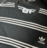 adidas經(jīng)典條紋純棉運動(dòng)上衣圓領(lǐng)短袖T恤男裝夏季阿迪達斯三葉草   黑色   3XL 曬單實(shí)拍圖