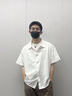 VUUG短袖襯衫男士冰絲白色薄款夏季寬松潮牌痞帥外套襯衣 白色 2XL 曬單實拍圖