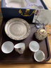 湘殊故宮敦煌文創(chuàng  )琺瑯彩茶具套裝非遺傳承大師作品送長(cháng)輩新婚生日禮物 琺瑯彩敦煌套禮盒裝（白唐卡） 7件 曬單實(shí)拍圖