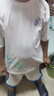 鴻星爾克（ERKE）童裝男中大童短袖兒童夏季透氣針織T恤正白140 曬單實(shí)拍圖