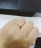 中鑫珠寶愛河璀璨黃金戒指白鉆鋯石六爪求婚戒指群鑲戒壁足金首飾女款 金重4.24克（18圈號(hào)） 曬單實(shí)拍圖