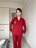貝妍本命年情侶睡衣女春秋柔軟棉紅色新婚家居服男可愛(ài)史努比長(cháng)袖套裝 C20513女裝 L 曬單實(shí)拍圖
