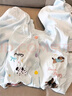 另約帶胸墊睡衣女款夏季云朵棉短袖短褲長(cháng)褲三件套卡通可愛(ài)小狗家居服 68801 小狗 M 曬單實(shí)拍圖