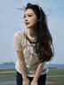 LDBE蝴蝶結印花短袖t恤女夏季新款設計感下擺花邊修身顯瘦絕美上衣服 淺灰色 L 【110-120斤】 曬單實拍圖