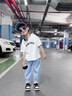 G.DUCK HELLO男童褲子夏季薄款2025新款男寶夏天牛仔褲兒童夏款寶寶防蚊褲長褲 淺藍色 90 cm 曬單實拍圖