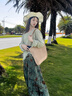 CharisKitty包包女款2025年草編托特包編織包大容量沙灘單肩包七夕情人節(jié)禮物 卡其色 曬單實拍圖