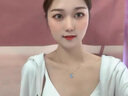 萬禮福時尚日韓s999靈動吊墜女飾品會跳的心純銀鑲鉆愛心形吊墜 D103藍鉆(單吊墜不含配鏈) 足銀 曬單實拍圖