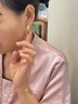 COISE銀耳環(huán)媽媽女款金黃色足銀耳圈耳飾實用耳釘生日禮物送長輩婆婆 999足銀-滿天星金色耳環(huán) 曬單實拍圖