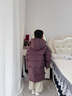 波司登（BOSIDENG）25年新款男女兒童長(cháng)款5A抗菌4防面料蓬松連帽羽絨服T250246916DS 【店長(cháng)推薦】漠影棕7C09 120 /60 約 110-120cm 22kg 曬單實(shí)拍圖