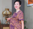 雪序中老年女裝夏裝2025新款媽媽裝60-80歲老年人衣服短袖翻領(lǐng)襯衣 紫色開(kāi)衫短袖+黑色長(zhǎng)褲 3XL 推薦115-130斤 曬單實(shí)拍圖