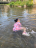 佑游兒童游泳衣女童泳裝游泳館女孩連衣裙公主游泳五件套32623粉色3XL 曬單實(shí)拍圖