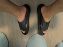 名創(chuàng)優(yōu)品（MINISO）家居拖鞋男女情侶家用舒適浴室防滑防臭涼拖鞋夏  高級黑44-45 曬單實(shí)拍圖