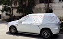 纖驪（xianli）汽車遮陽罩半罩車罩加厚防曬隔熱罩防雨雪半身套前擋罩汽車遮陽擋 轎車半身罩【留言備注車型】灰色 曬單實拍圖