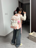 書包初中生女高顏值高中小學(xué)生4-6年級(jí)大容量減負(fù)護(hù)脊藍(lán)色雙肩包 粉色+毛球掛飾+2五角星 曬單實(shí)拍圖