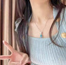 LOUIS WATER7克拉托帕石吊墜項(xiàng)鏈女士玫瑰花鎖骨鏈生日七夕情人節(jié)禮物送女友 托帕石項(xiàng)鏈+精美禮盒 曬單實(shí)拍圖