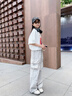 乖妮貓（GUAINIMAO）童裝女童工裝闊腿褲夏裝兒童褲子2025新款韓系中大童休閑褲薄款潮 卡其色 160 碼 曬單實拍圖