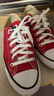 匡威（Converse）官方 All Star男女帆布低幫休閑運動鞋海軍藍102329 101007/紅色 37.5 曬單實拍圖