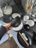 井瓷景德鎮新款輕奢法式日式簡(jiǎn)約碗碟盤(pán)陶瓷高檔餐具整套裝喬遷送禮物 巖石紋理丨黑白色套裝丨36件丨 曬單實(shí)拍圖