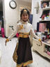 奧圣蔻藏族服裝舞蹈演出服 裝女舞蹈服兒童表演服民族風(fēng)中裙新款舞臺(tái)藏 整套(上衣+頭飾+裙子+腰帶) 140 曬單實(shí)拍圖