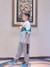 G.DUCKKIDS童裝男童套裝夏裝新款兒童夏季套裝男大童休閑運(yùn)動服裝小學(xué)生衣服 墨綠色 140 建議130-140cm9-10歲 曬單實拍圖