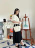 CHARLES&KEITH25夏季新品荔枝紋拉鏈?zhǔn)痔嵝笨嫱刑匕呦ΧY物CK2-30151511 Cream奶白色 M 曬單實拍圖