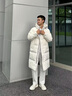 波司登（BOSIDENG）2025新款羽絨服男女同款過膝長款連帽90絨面包服外套 沙石米|8F06 XL 175/96A 體重約140-155斤 曬單實(shí)拍圖