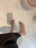 啄木鳥(niǎo)透明涼鞋女夏季2025新款高跟鞋一字外穿法式?jīng)鐾闲指淙棺优?米白色 37 (235mm) 曬單實(shí)拍圖