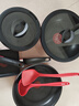 特福（Tefal）鍋具套裝百變鍋可拆卸煎炒鍋有鈦不粘鍋六件套千葉玫瑰紅 曬單實(shí)拍圖