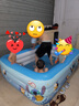 Bestway兒童游泳池寶寶小孩室內(nèi)外家用電動充氣史迪仔周邊玩具洗澡戲水池 曬單實拍圖