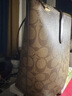 蔻馳（COACH）【官方授權(quán)店】奢侈品女包ZIP30系列托特包單肩手提包送女友禮物 4455IME74卡其棕色配色 曬單實(shí)拍圖