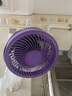 林邊桌面小風(fēng)扇家用學(xué)生宿舍辦公靜音臺面空氣循環(huán)扇10寸可充電長(cháng)續航便攜迷你壁掛兩用電風(fēng)扇 魅影紫10寸-語(yǔ)音【充/插電兩用】 曬單實(shí)拍圖