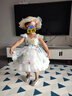 G.DUCKKIDS童裝洛麗塔公主裙女童連衣裙夏季新款生日禮服兒童裙子超仙蓬蓬裙 草帽+頸鏈+裙撐【單買不發(fā)】 110 尺碼4~5歲【100-110cm】 曬單實(shí)拍圖