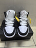 耐克NIKE緩震籃球鞋男喬丹AJ1 JORDAN1中幫運(yùn)動(dòng)鞋 HF3216-102黑紅42 曬單實(shí)拍圖