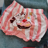 貝瑞加（Babyprints）寶寶內(nèi)褲4條裝女童平角短褲小女孩純棉面包褲柔軟打底褲 花朵熊90 曬單實拍圖