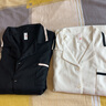貓人新疆棉情侶加大碼長(cháng)袖胖mm開(kāi)衫黑白睡衣女男友外穿斤翻領(lǐng)家居服秋 KMN-6203# 2XL 男款 曬單實(shí)拍圖