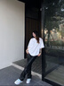 WASSUP卡通小白動漫短袖T恤男女士2025夏季寬松重磅國潮流情侶tee體恤衫 白色 M 曬單實拍圖