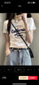 羅蒙（ROMON）短袖t恤女夏季新款小眾修身顯瘦打底衫內(nèi)搭復古短款T恤女上衣夏天 白色 M 曬單實拍圖