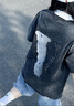 VLONE STAPLE月球大LOGO印花燙鉆水洗寬松短袖T恤男女同款黑灰時尚個性 VLTE25010BK L 曬單實拍圖