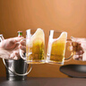 CLITON玻璃扎啤杯把手啤酒杯 酒吧餐廳大容量410ml飲料杯果汁杯6支裝 曬單實拍圖