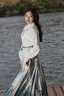 唐菓蜜馬面裙全套連衣裙2024春季新款清冷風(fēng)新中式國(guó)風(fēng)日常改良漢服旗袍 白色上衣+書(shū)法馬面裙 S 曬單實(shí)拍圖