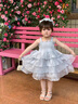 G.DUCKKIDS小黃鴨童裝公主裙女童夏季2025新款兒童連衣裙女孩子生日禮服夏裝 米白色 110 尺碼4~5歲【100-110cm】cm 曬單實(shí)拍圖