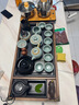 瓷牌茗茶具 功夫茶具套裝流水茶盤茶臺陶瓷茶壺茶杯全自動燒水器整套 哥窯竹韻套裝+禪靜流水三合一盤 曬單實拍圖