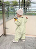 G. DUCKKIDS小黃鴨寶寶爬爬服嬰兒女寶戶外防臟爬衣兒童罩衣可外穿男爬行服連 燈芯絨連體款 綠色 80cm 80碼 建議身高70-82cm 曬單實拍圖