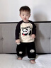 幼歌（YOUGE）嬰幼兒舒適燈芯絨束腳休閑褲寶寶百搭可愛動(dòng)物保暖褲子 黑色（66-90兩用襠） 80 cm 曬單實(shí)拍圖
